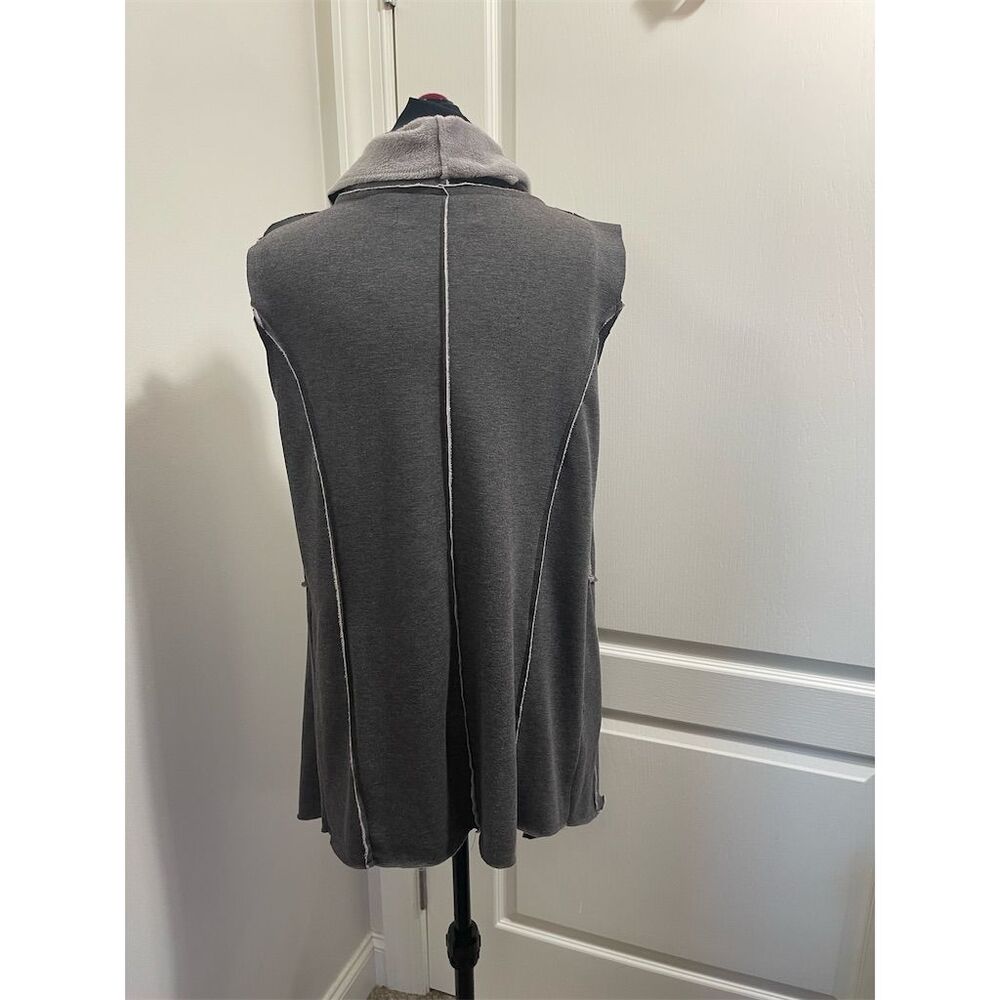 Blue Rain Women's Gray Open Front Wrap vest Cardigan Size L (sku421) - Picture 2 of 11